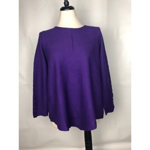 WOMEN'S ALFANI PLUS SIZE CORE SWEATER PURPLE